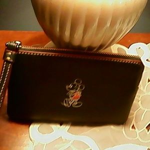 Coach mickey mouse wristlet